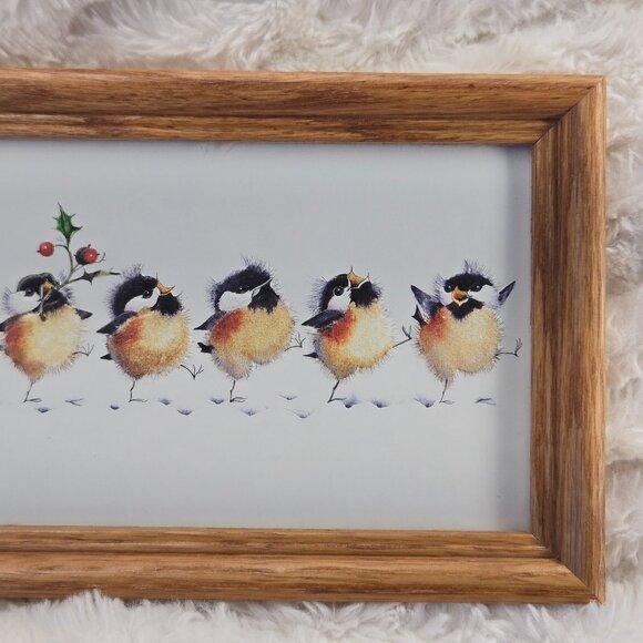 V. Pfeiffer Winter Whimsy: Five Festive Birds Framed Art Print - Picture 3 of 5